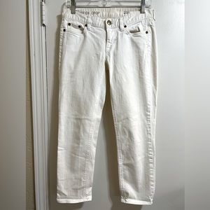 J.Crew Brand Matchstick Crop Jeans size 28 White